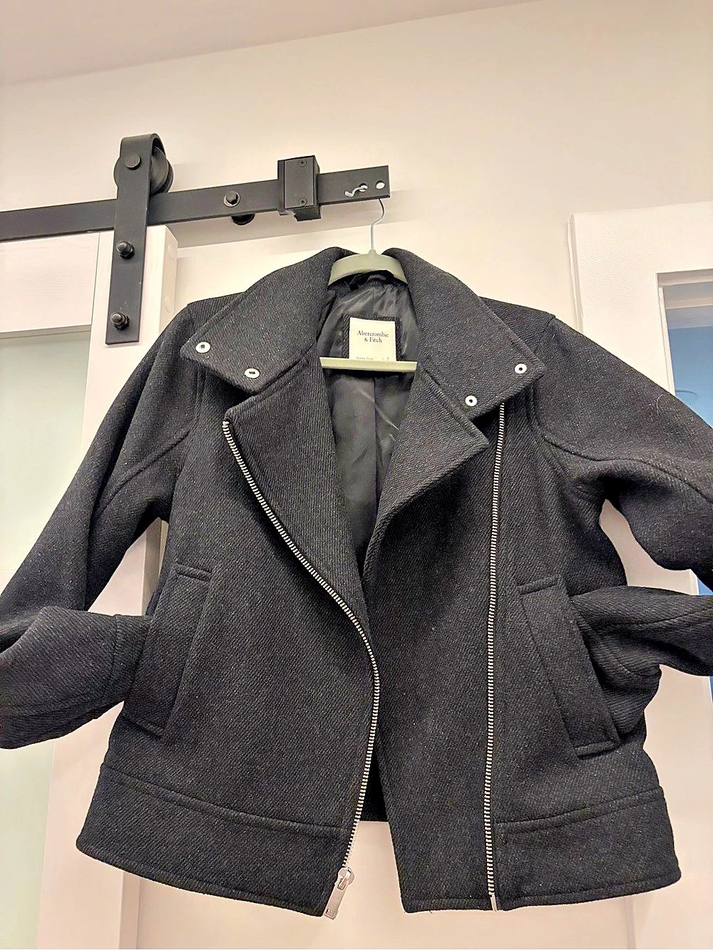 Abercrombie & Fitch Wool Moto Jacket Size Small Like New